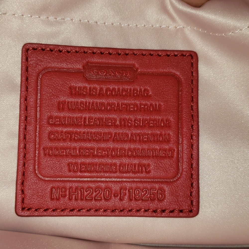 Red Leather Coach diaper bag - Picture 3 of 3